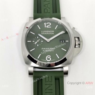 AAA Copy Panerai Luminor Marina Quaranta Verde Militare PAM1304 watch Green Face
